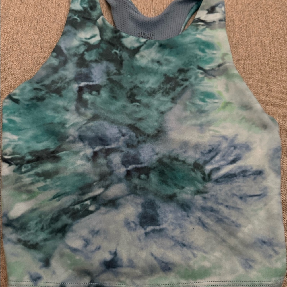 Athleta Kids Tie-Dye Tank Top - Green and Blue